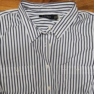 Ralph Lauren Black and White Striped Shirt